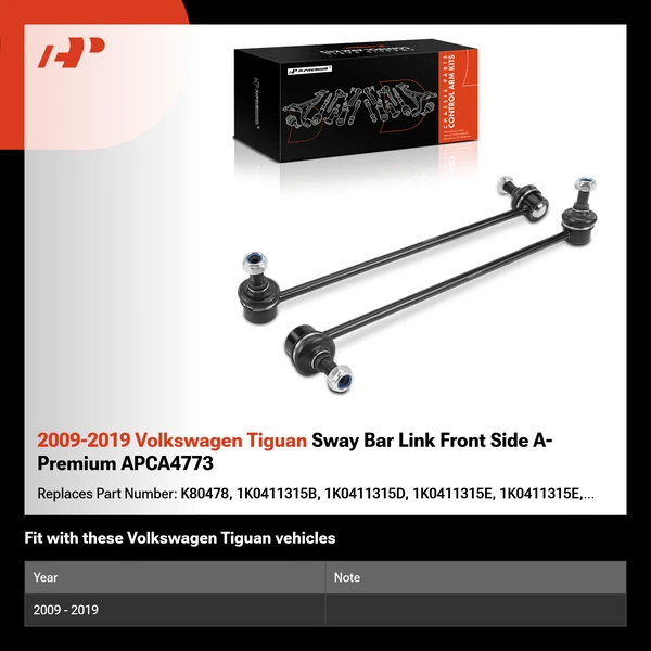 2009-2019 Volkswagen Tiguan Sway Bar Link Front Side A-Premium APCA4773