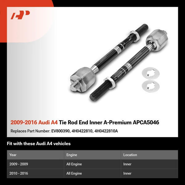 2009-2016 Audi A4 Tie Rod End Inner A-Premium APCA5046