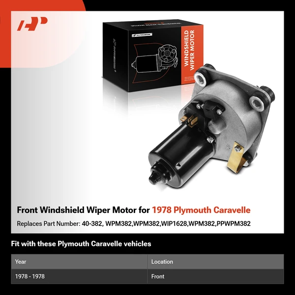 Front Windshield Wiper Motor for 1978 Plymouth Caravelle