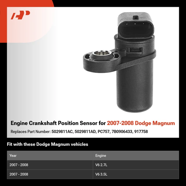 Engine Crankshaft Position Sensor for 2007-2008 Dodge Magnum