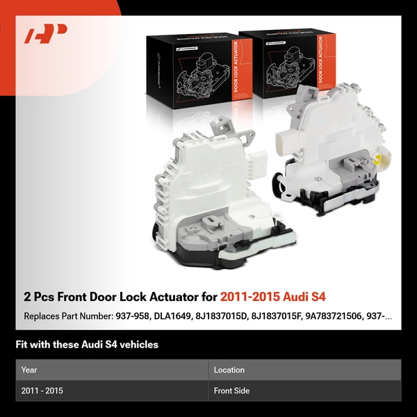 2 Pcs Front Door Lock Actuator for 2011-2015 Audi S4