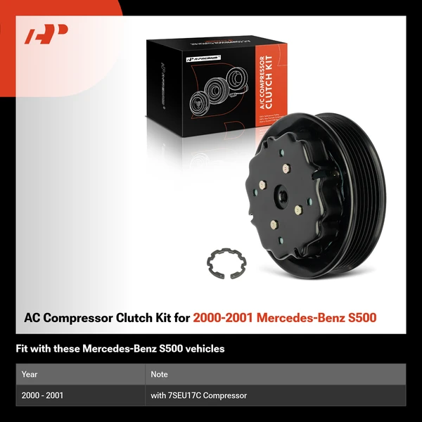 AC Compressor Clutch Kit for 2000-2001 Mercedes-Benz S500