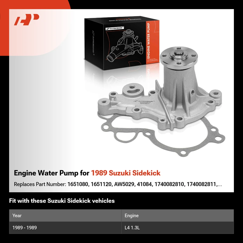 Engine Water Pump for 1989 Suzuki Sidekick