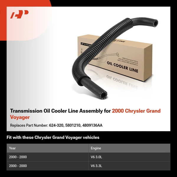 Transmission Oil Cooler Line Assembly for 2000 Chrysler Grand Voyager