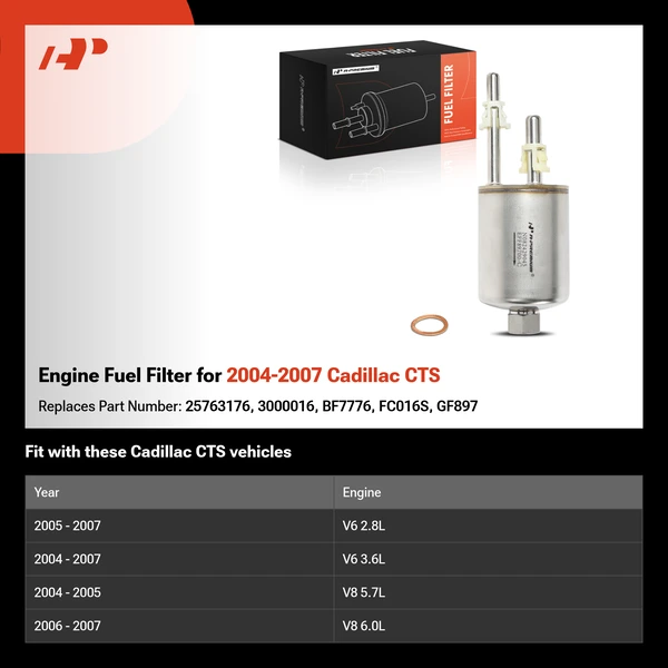 Engine Fuel Filter for 2004-2007 Cadillac CTS