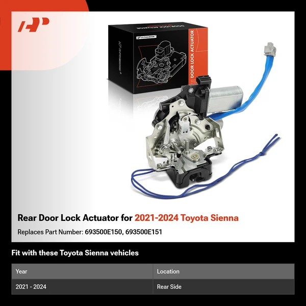 Rear Door Lock Actuator for 2021-2024 Toyota Sienna