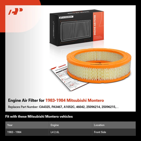 Engine Air Filter for 1983-1984 Mitsubishi Montero