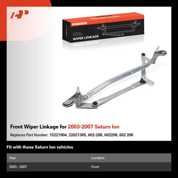 Front Wiper Linkage for 2003-2007 Saturn Ion