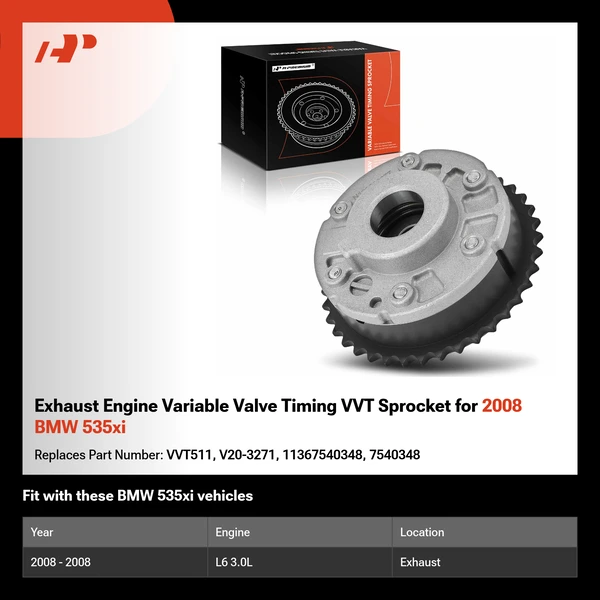 Exhaust Engine Variable Valve Timing VVT Sprocket for 2008 BMW 535xi