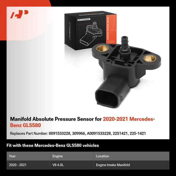 Manifold Absolute Pressure Sensor for 2020-2021 Mercedes-Benz GLS580