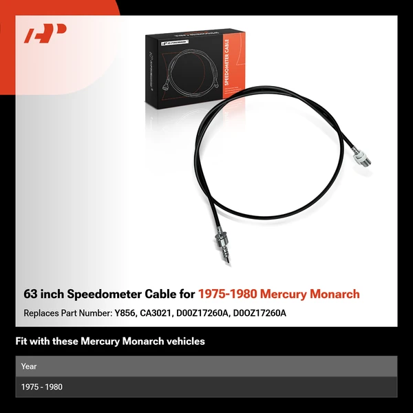 63 inch Speedometer Cable for 1975-1980 Mercury Monarch