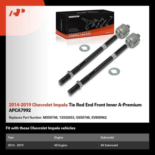 2014-2019 Chevrolet Impala Tie Rod End Front Inner A-Premium APCA7992