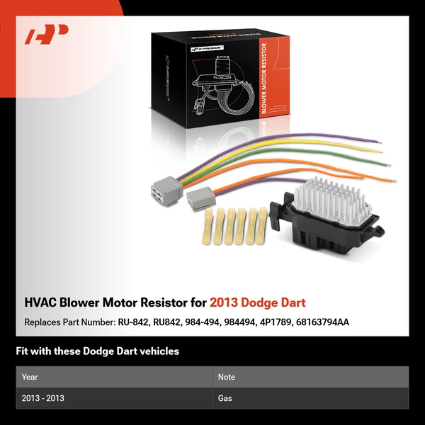 HVAC Blower Motor Resistor for 2013 Dodge Dart