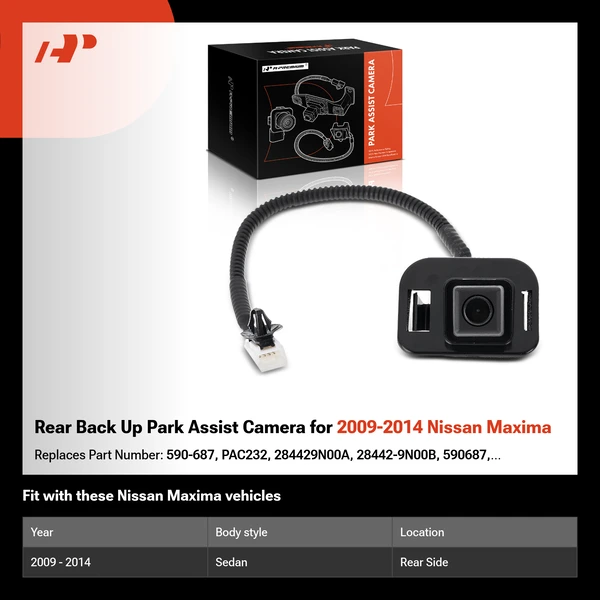 Rear Back Up Park Assist Camera for 2009-2014 Nissan Maxima