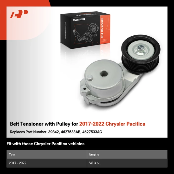 Belt Tensioner with Pulley for 2017-2022 Chrysler Pacifica