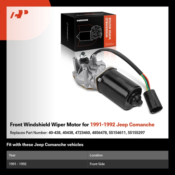 Front Windshield Wiper Motor for 1991-1992 Jeep Comanche