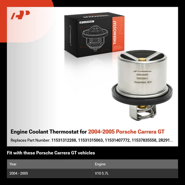 Engine Coolant Thermostat for 2004-2005 Porsche Carrera GT