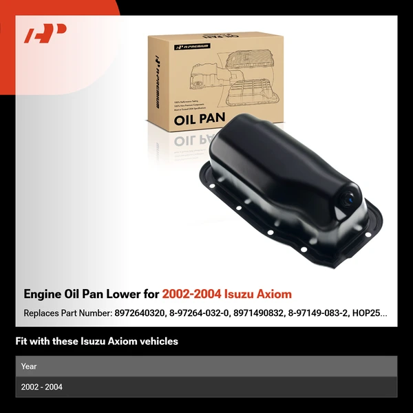 Engine Oil Pan Lower for 2002-2004 Isuzu Axiom