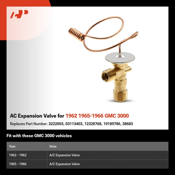 AC Expansion Valve for 1962 1965-1966 GMC 3000
