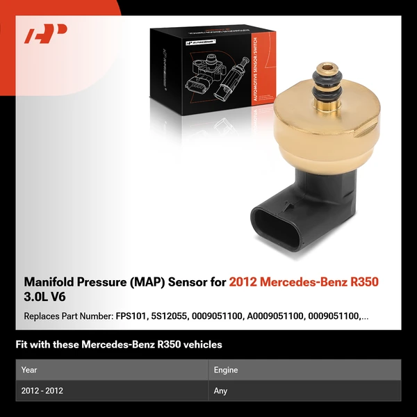 Manifold Pressure (MAP) Sensor for 2012 Mercedes-Benz R350 3.0L V6