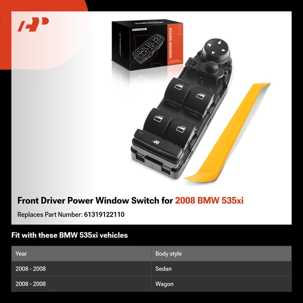 Front Driver Power Window Switch for 2008 BMW 535xi