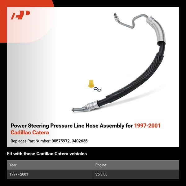 Power Steering Pressure Line Hose Assembly for 1997-2001 Cadillac Catera