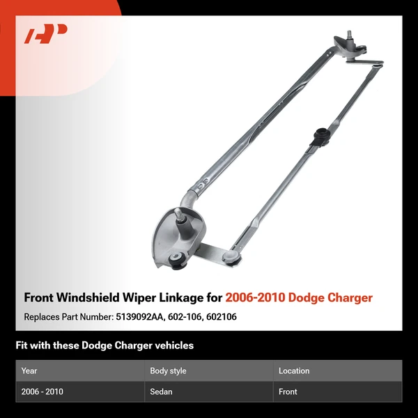 Front Windshield Wiper Linkage for 2006-2010 Dodge Charger