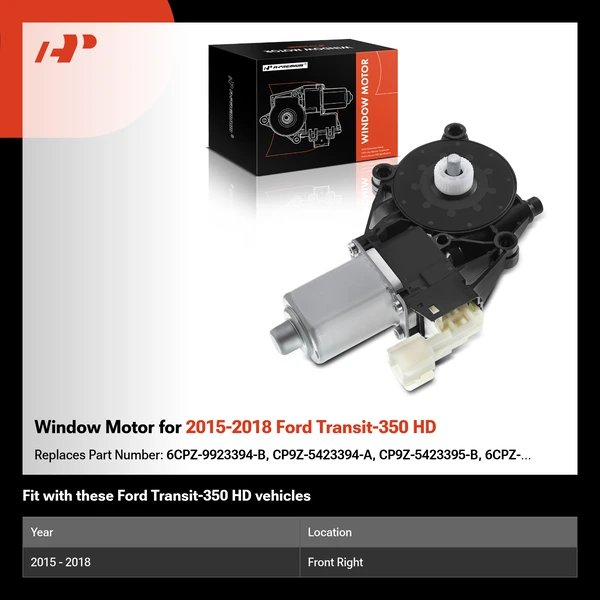 Window Motor for 2015-2018 Ford Transit-350 HD
