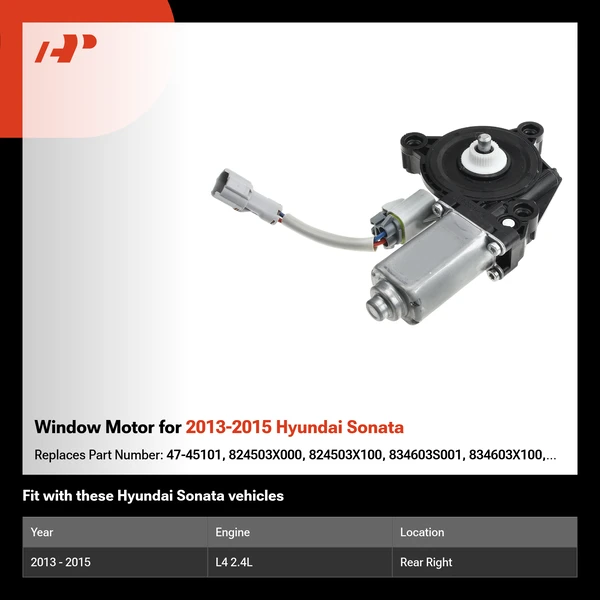 Window Motor for 2013-2015 Hyundai Sonata