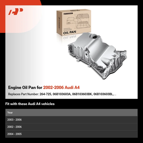 Engine Oil Pan for 2002-2006 Audi A4