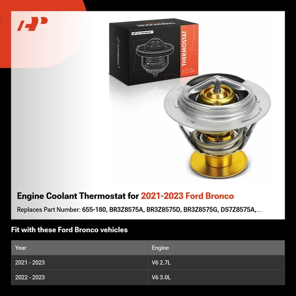 Engine Coolant Thermostat for 2021-2023 Ford Bronco