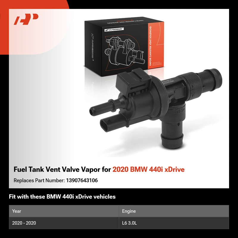 Fuel Tank Vent Valve Vapor for 2020 BMW 440i xDrive