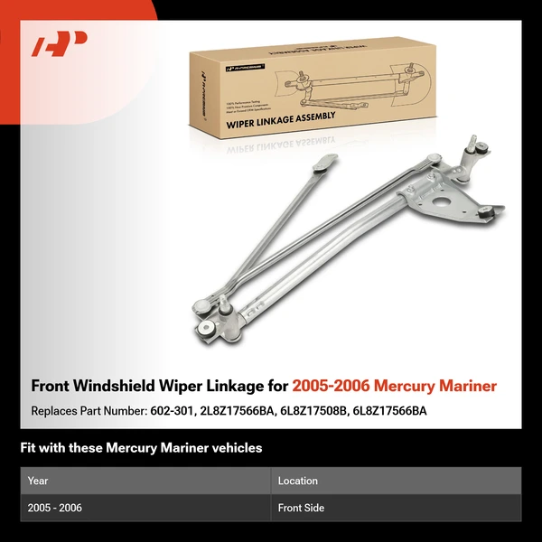 Front Windshield Wiper Linkage for 2005-2006 Mercury Mariner