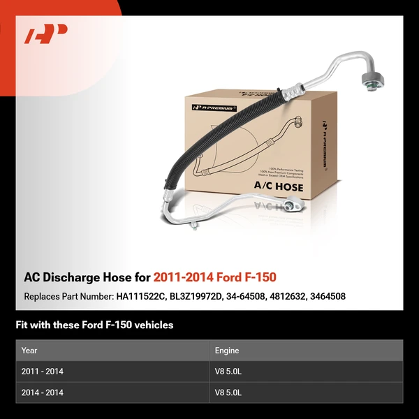 AC Discharge Hose for 2011-2014 Ford F-150