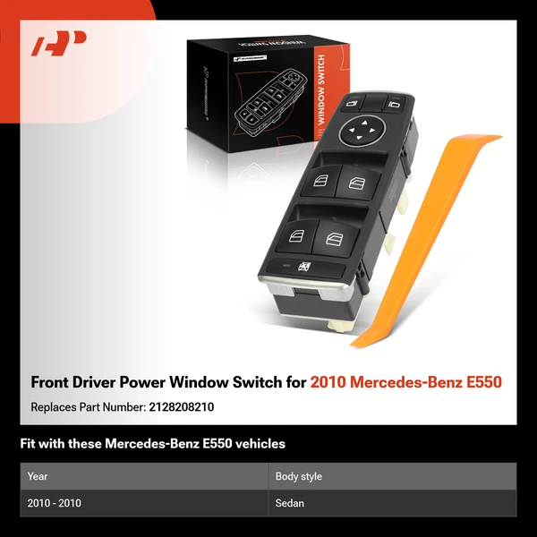 Front Driver Power Window Switch for 2010 Mercedes-Benz E550