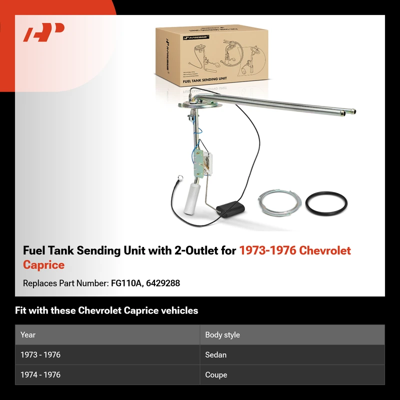 Fuel Tank Sending Unit with 2-Outlet for 1973-1976 Chevrolet Caprice