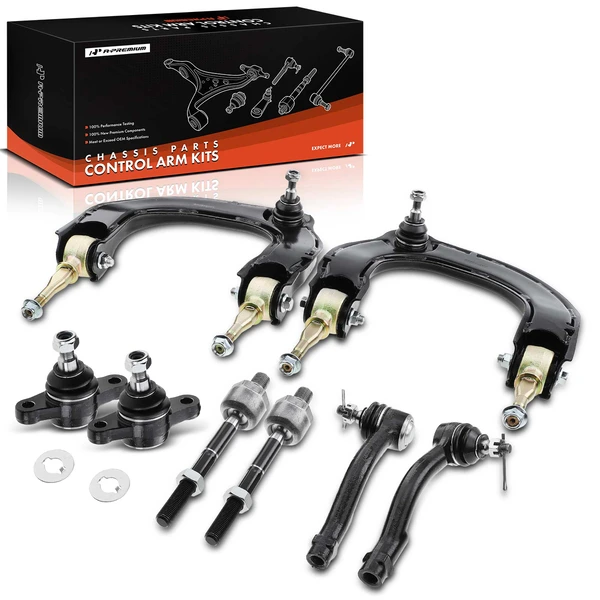 A Set of 8 Control Arm Ball Joint and Tie Rod End Kit Front Side A-Premium APCA2476