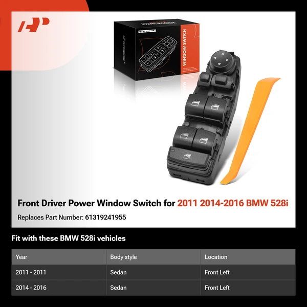 Front Driver Power Window Switch for 2011 2014-2016 BMW 528i