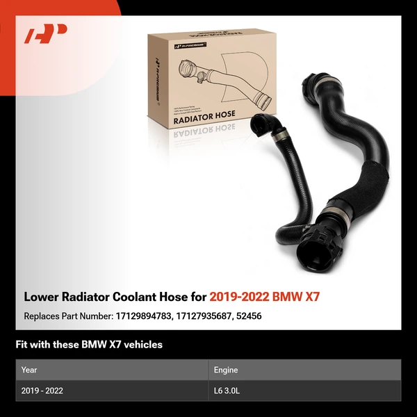 Lower Radiator Coolant Hose for 2019-2022 BMW X7