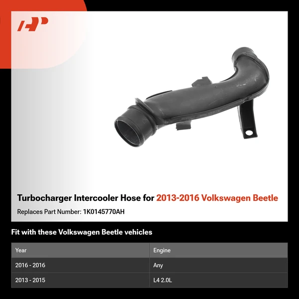 Turbocharger Intercooler Hose for 2013-2016 Volkswagen Beetle