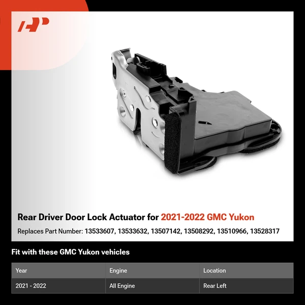 Rear Driver Door Lock Actuator for 2021-2022 GMC Yukon