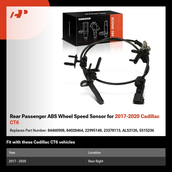 Rear Passenger ABS Wheel Speed Sensor for 2017-2020 Cadillac CT6