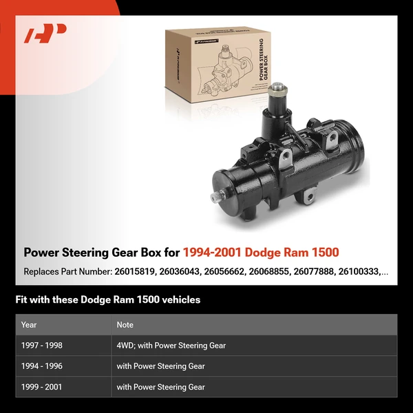 Power Steering Gear Box for 1994-2001 Dodge Ram 1500