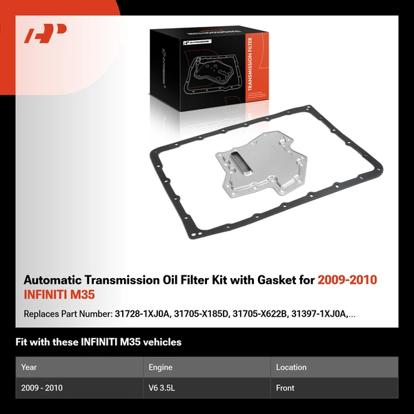 Automatic Transmission Oil Filter Kit with Gasket for 2009-2010 INFINITI M35