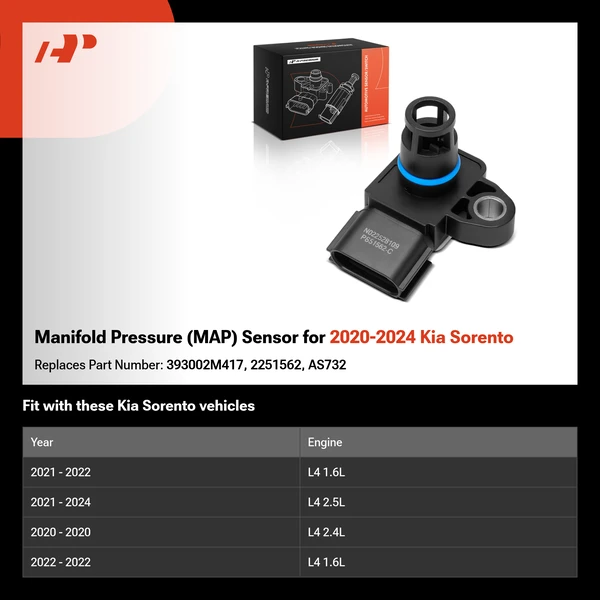 Manifold Pressure (MAP) Sensor for 2020-2024 Kia Sorento