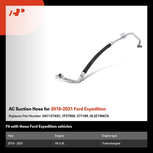AC Suction Hose for 2018-2021 Ford Expedition