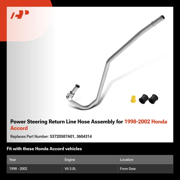 Power Steering Return Line Hose Assembly for 1998-2002 Honda Accord