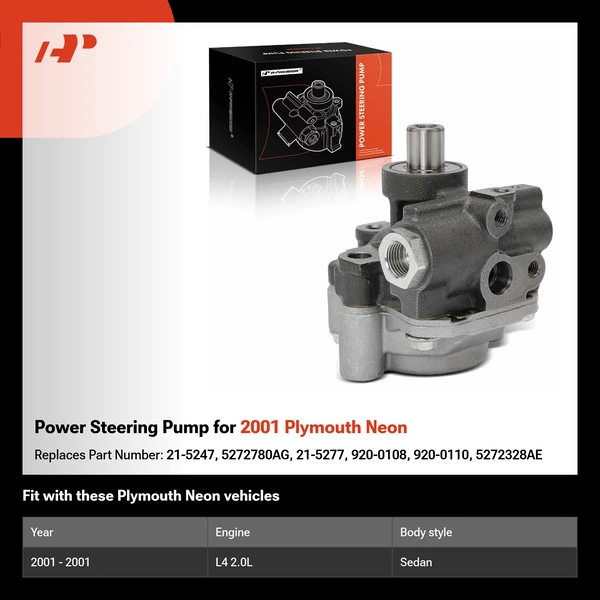 Power Steering Pump for 2001 Plymouth Neon