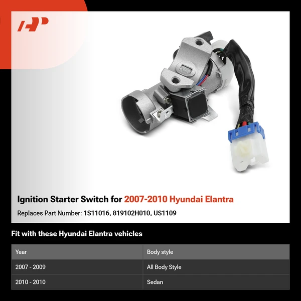 Ignition Starter Switch for 2007-2010 Hyundai Elantra