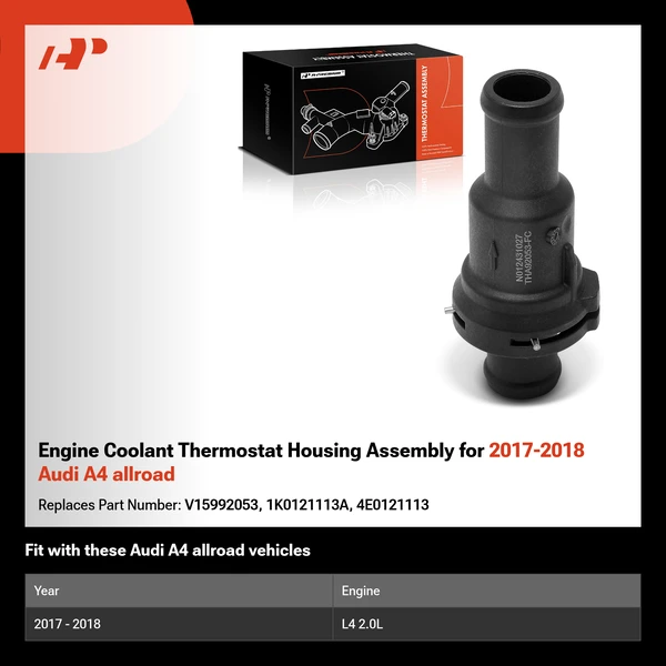 Engine Coolant Thermostat Housing Assembly for 2017-2018 Audi A4 allroad